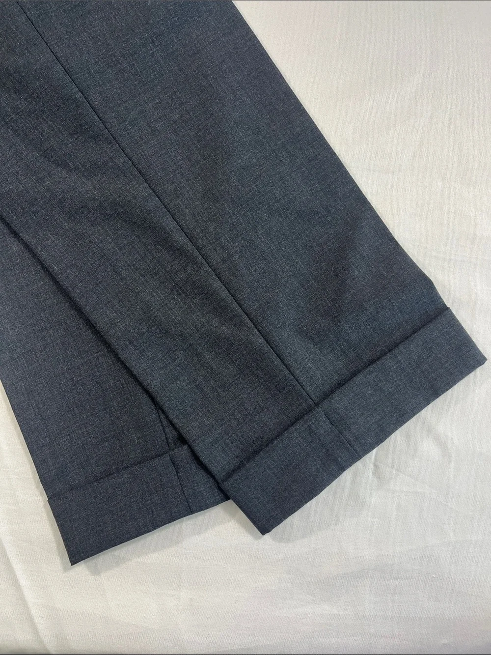 Polo Stretch Slim-Fit Gray Dress Pants 38x34 NWT - Flat Front, Cuffed